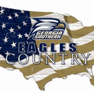 Georgia Southern Eagles USA Country Flag Metal Sign Georgia Southern University Signs Gift for Fans Custom Metal Signs