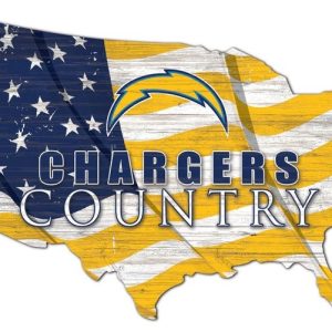 DINOZOZO Los Angeles Chargers USA Country Flag Team Metal Sign Football Signs Gift for Fans Custom Metal Signs