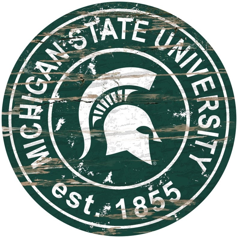 Michigan State University EST.1855 Classic Metal Sign Michigan State Spartans Signs Gift for Fans Custom Metal Signs