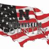 Nebraska Cornhuskers USA Country Flag Metal Sign University of Nebraska Athletics Signs Gift for Fans Custom Metal Signs