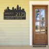 Personalized Charlotte City Skyline Metal Address Sign House Number Plaque Realtor Closing Gift Custom Metal Sign3