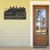 Personalized Chicago City Skyline Metal Address Sign House Number Plaque Realtor Closing Gift Custom Metal Sign3