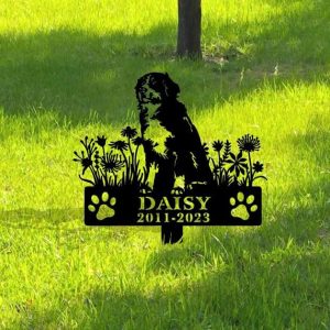 Personalized Dog Memorial Stake Bernese Mountain Dog 12x12 inch Grave Marker Dog Loss Gift Sympathy Gift for Dog Lover 2