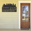 Personalized Fort Worth City Skyline Metal Address Sign House Number Plaque Realtor Closing Gift Custom Metal Sign3