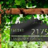 Personalized Fresno City Skyline Metal Address Sign House Number Plaque Realtor Closing Gift Custom Metal Sign2