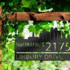 Personalized Indianapolis City Skyline Metal Address Sign House Number Plaque Realtor Closing Gift Custom Metal Sign2