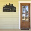 Personalized Los Angeles City Skyline Metal Address Sign House Number Plaque Realtor Closing Gift Custom Metal Sign3