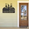 Personalized New York Statue of Liberty Metal Address Sign House Number Plaque Realtor Closing Gift Custom Metal Sign3