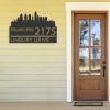 Personalized Philadelphia City Skyline Metal Address Sign House Number Plaque Realtor Closing Gift Custom Metal Sign3