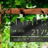 Personalized San Jose City Skyline Metal Address Sign House Number Plaque Realtor Closing Gift Custom Metal Sign1