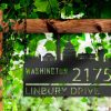 Personalized Washington City Skyline Metal Address Sign House Number Plaque Realtor Closing Gift Custom Metal Sign2