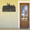 Personalized Washington City Skyline Metal Address Sign House Number Plaque Realtor Closing Gift Custom Metal Sign3