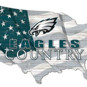 Philadelphia Eagles USA Country Flag Metal Sign Football Signs Gift for Fans Custom Metal Signs