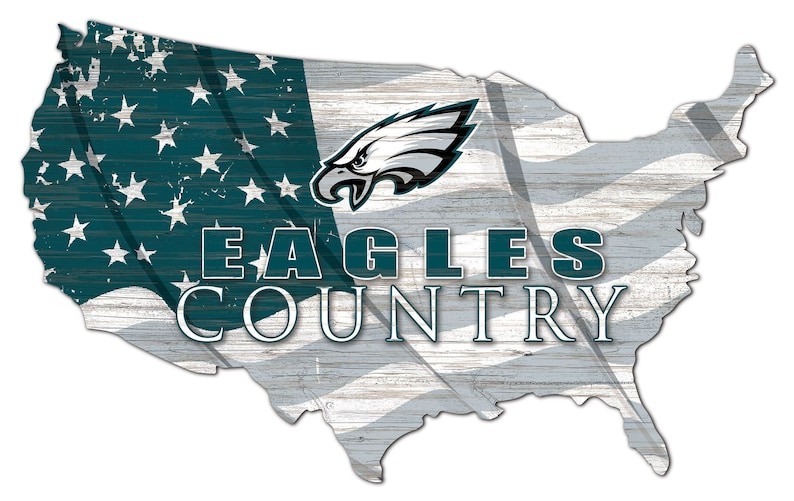 Philadelphia Eagles USA Country Flag Metal Sign Football Signs Gift for Fans Custom Metal Signs