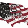 South Carolina Gamecocks USA Country Flag Metal Sign University of South Carolina Athletics Signs Gift for Fans Custom Metal Signs