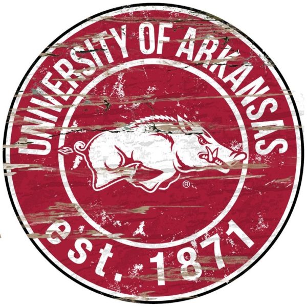 University of Arkansas EST.1871 Classic Metal Sign Arkansas Razorbacks Signs Gift for Fans Custom Metal Signs