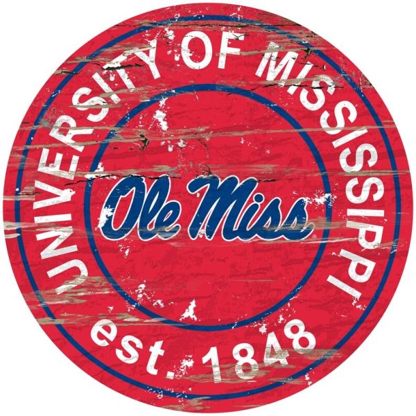 University of Mississippi Ole Miss EST.1848 Classic Metal Sign Ole Miss Rebels Signs Gift for Fans Custom Metal Signs