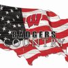 Wisconsin Badgers USA Country Flag Metal Sign Wisconsin University Signs Gift for Fan Custom Metal Signs
