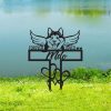 DINOZOZO Akita Dog Grave Marker Garden Stakes Forever Loved Dog Memorial Gift Cemetery Decor Custom Metal Signs