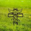 DINOZOZO Akita Dog Grave Marker Garden Stakes Forever Loved Dog Memorial Gift Cemetery Decor Custom Metal Signs2