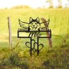 DINOZOZO Akita Dog Grave Marker Garden Stakes Forever Loved Dog Memorial Gift Cemetery Decor Custom Metal Signs4
