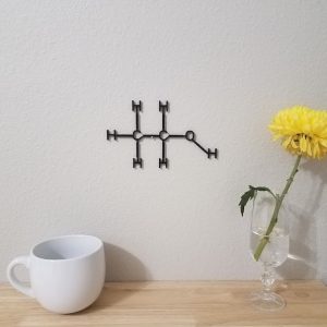 DINOZOZO Alcohol Molecule Science Art Chemistry Art Custom Metal Signs