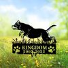 DINOZOZO American Staffordshire Terrier Dog Grave Marker Garden Stakes Dog Sympathy Gift Cemetery Decor Memorial Custom Metal Signs