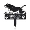 DINOZOZO American Staffordshire Terrier Dog Grave Marker Garden Stakes Dog Sympathy Gift Cemetery Decor Memorial Custom Metal Signs2