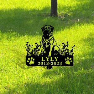 DINOZOZO Anatolian Shepherd Dog Grave Marker Garden Stakes Dog Sympathy Gift Cemetery Decor Memorial Custom Metal Signs4
