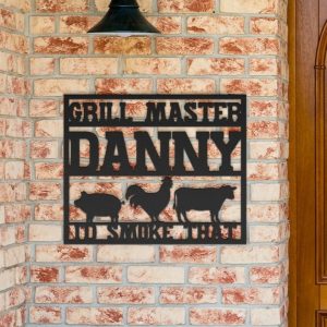 DINOZOZO BBQ Grill Master I’d Smoke That Custom Metal Signs