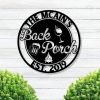 DINOZOZO Back Porch Beverage Bar Custom Metal Signs