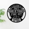 DINOZOZO Backyard Fire Pit and Grill Life is Better Around The Fire Custom Metal Signs1