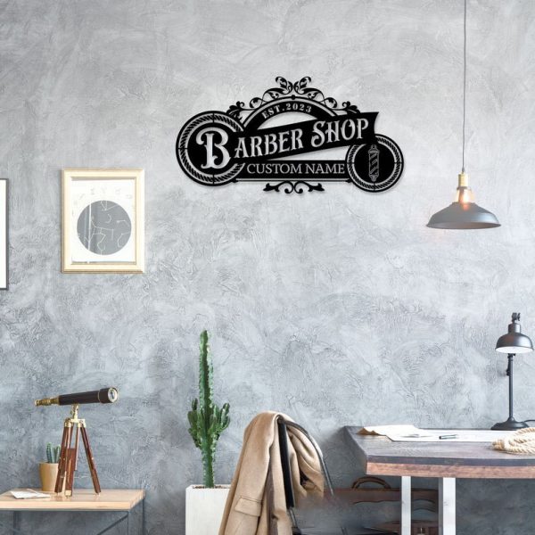 DINOZOZO Barber Shop Hair Stylist Business Custom Metal Signs