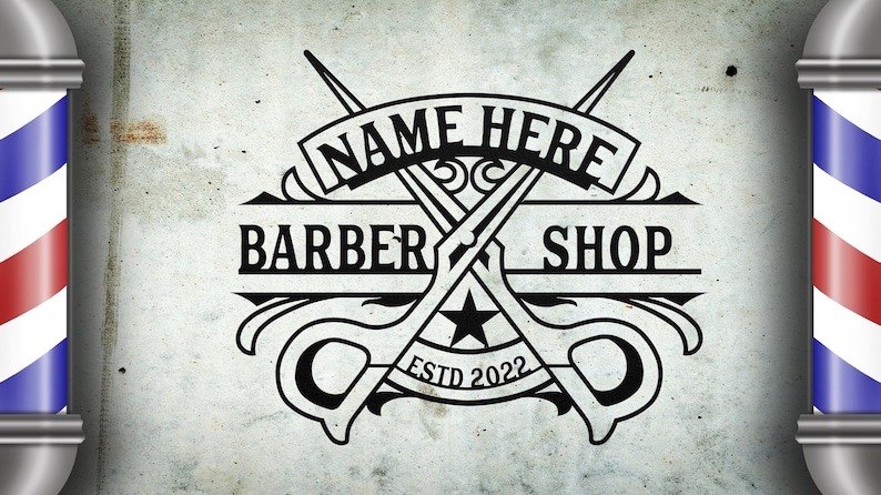 DINOZOZO Barber Shop Hairdresser Business Custom Metal Signs 2