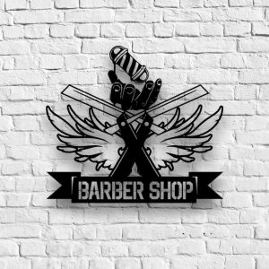 DINOZOZO Barber Shop Hairstylist Sign V4 Business Custom Metal Signs3