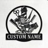 DINOZOZO Barber Wall Art Business Custom Metal Signs