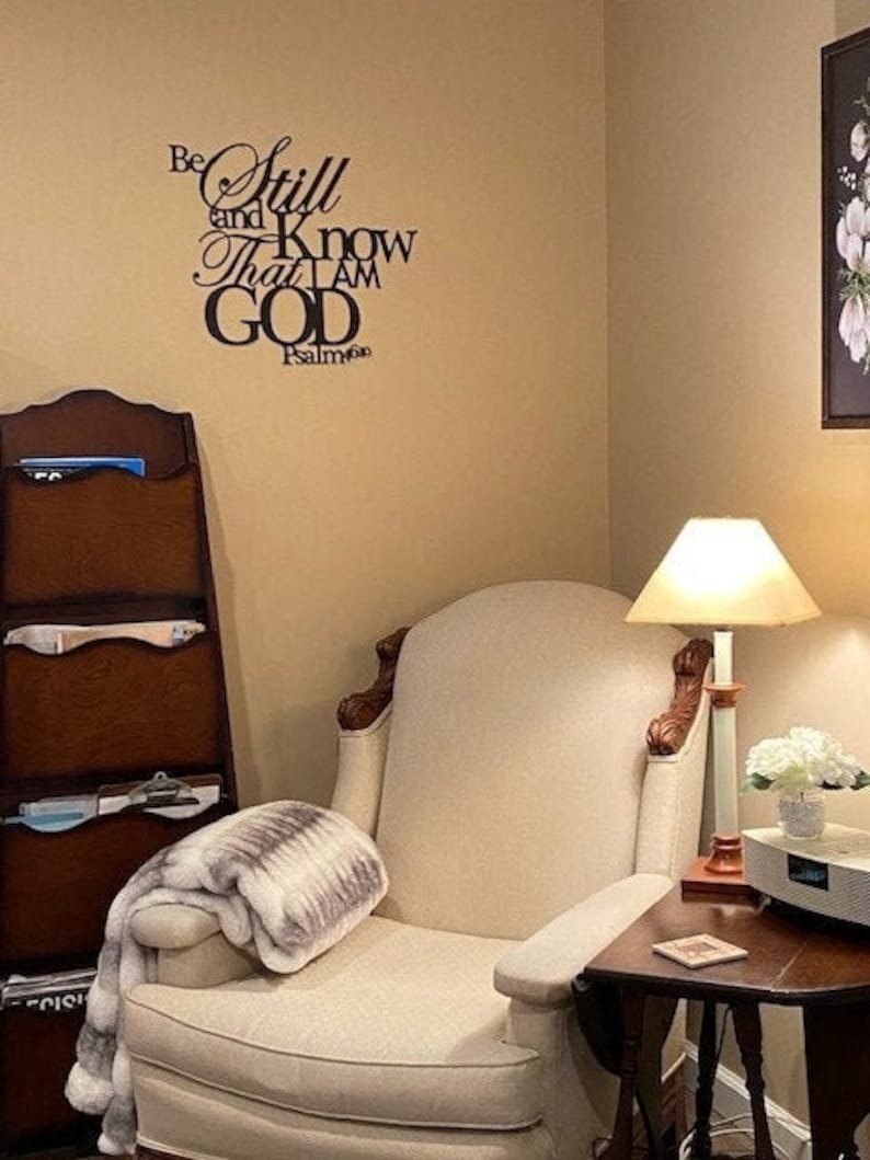 DINOZOZO Be Still and Know that I am God Bible Verse Custom Metal Signs3