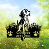 DINOZOZO Beagle Dog Grave Marker Garden Stakes Dog Sympathy Gift Cemetery Decor Memorial Custom Metal Signs4