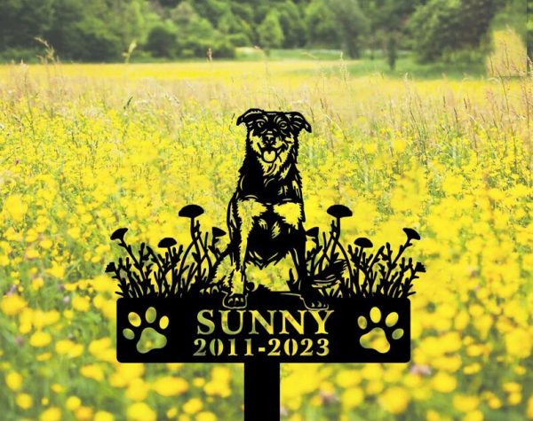 DINOZOZO Beauceron Dog Grave Marker Garden Stakes Dog Sympathy Gift Cemetery Decor Memorial Custom Metal Signs