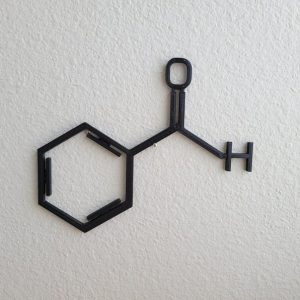 DINOZOZO Benzaldehyde Molecule Science Art Chemistry Art Custom Metal Signs2