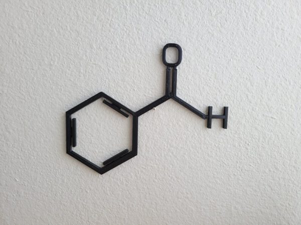 DINOZOZO Benzaldehyde Molecule Science Art Chemistry Art Custom Metal Signs