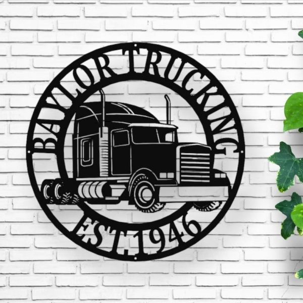 DINOZOZO Big Rid Trucking Company Business Custom Metal Signs
