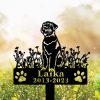 DINOZOZO Black Russian Terrier Dog Grave Marker Garden Stakes Dog Sympathy Gift Cemetery Decor Memorial Custom Metal Signs