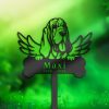 DINOZOZO Bloodhound Dog Grave Marker Garden Stakes Dog Memorial Gift Cemetery Decor Custom Metal Signs2