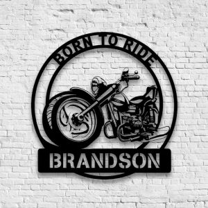 DINOZOZO Born to Ride Motorbike Custom Metal Signs2