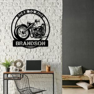 DINOZOZO Born to Ride Motorbike Custom Metal Signs3