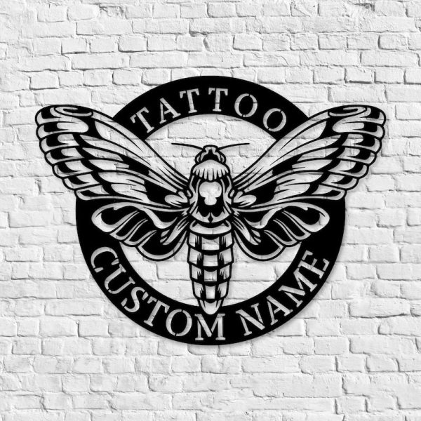 DINOZOZO Butterfly Tattoo Ink Studio Business Custom Metal Signs