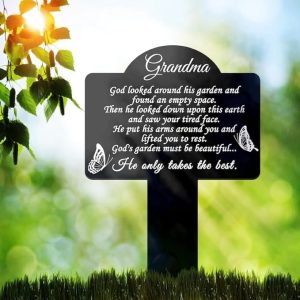 DINOZOZO Butterfly Those We Love Dont Go Away Grave Marker Memorial Stake Sympathy Gifts Custom Metal Signs3