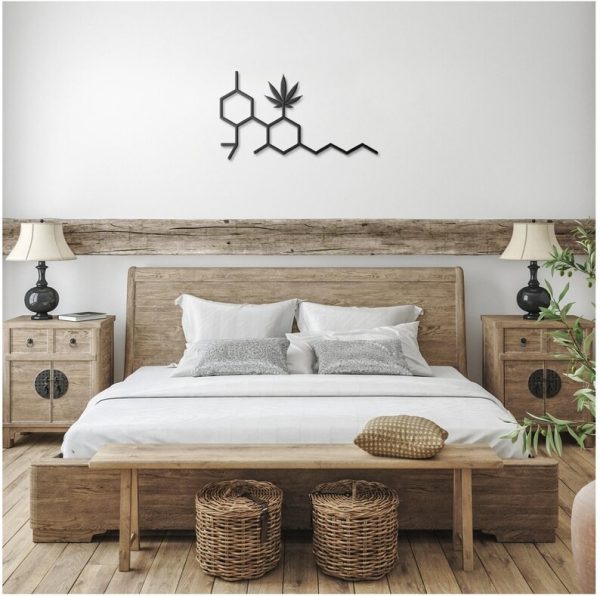 DINOZOZO Cannabis THC Molecule Science Art Chemistry Art Custom Metal Signs