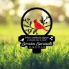 DINOZOZO Cardinals Mom Dad Grave Marker When Cardinals Appear Memorial Stake Sympathy Gifts Custom Metal Signs